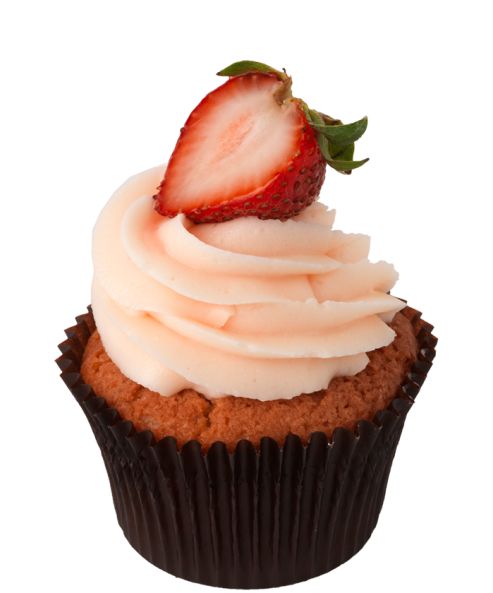 Капкейки с клубникой